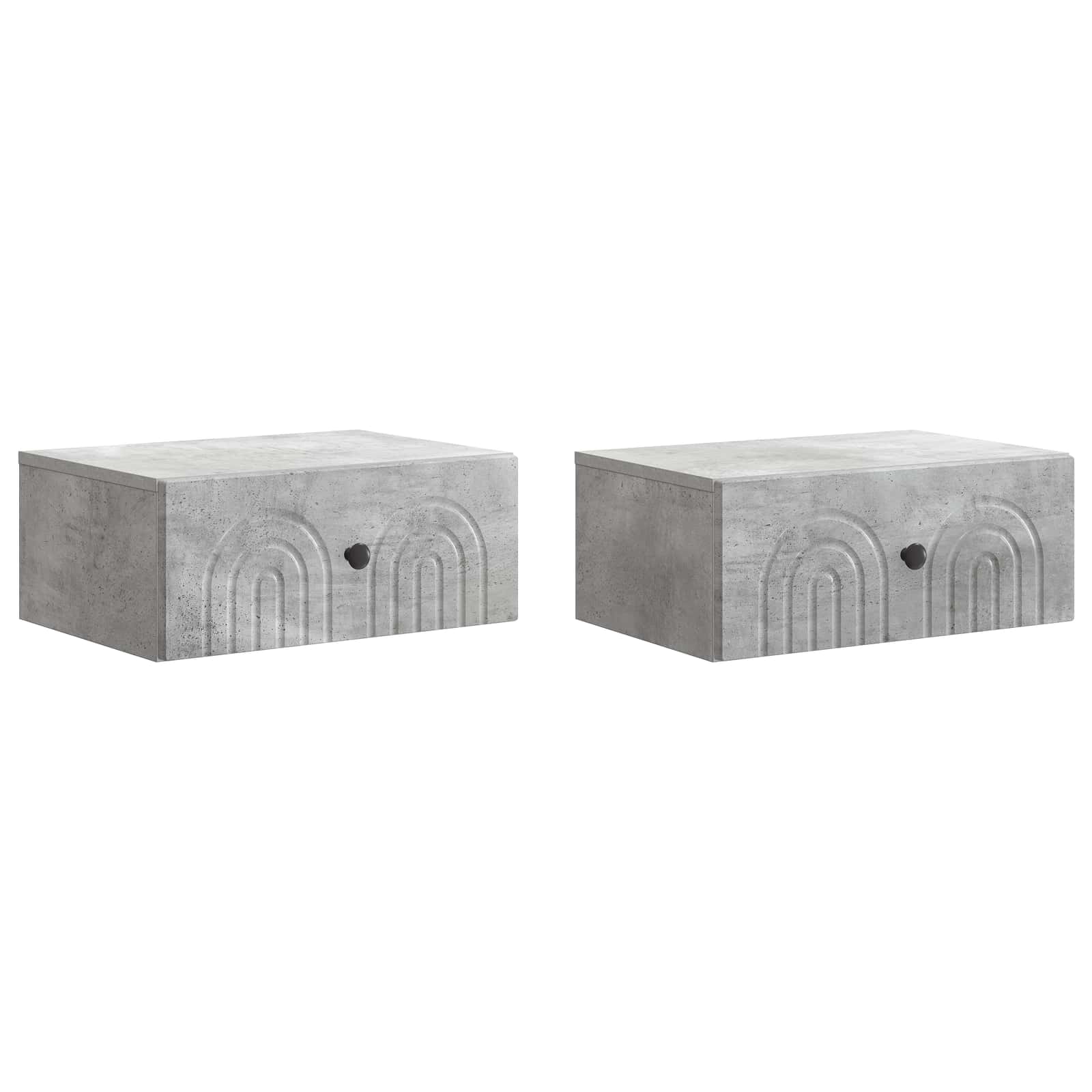 898112_1.jpg vidaXL Nástenná nočná skrinka 2 pcs Betónovo sivá 49 x 34,5 x 20 cm – Obrázok 1