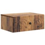 vidaXL Nástenná nočná skrinka 2 pcs Staré drevo 49 x 34,5 x 20 cm – Obrázok 3