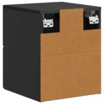 vidaXL Nástenná nočná skrinka Nástenný 2 pcs Čierna 33 x 34,5 x 40 cm – Obrázok 7