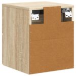 vidaXL Nástenná nočná skrinka 2 pcs Dub sonoma 33 x 34,5 x 40 cm – Obrázok 7