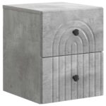 vidaXL Nástenná nočná skrinka 2 pcs Betónovo sivá 33 x 34,5 x 40 cm – Obrázok 3
