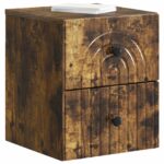 vidaXL Nástenná nočná skrinka 2 pcs Dymový dub 33 x 34,5 x 40 cm – Obrázok 2
