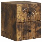 vidaXL Nástenná nočná skrinka 2 pcs Dymový dub 33 x 34,5 x 40 cm – Obrázok 3