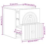 vidaXL Nástenná nočná skrinka Nástenný Staré drevo 33 x 34,5 x 40 cm – Obrázok 8