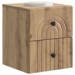 vidaXL Nástenná nočná skrinka 2 pcs Dub artisan 33 x 34,5 x 40 cm – Obrázok 2