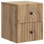vidaXL Nástenná nočná skrinka 2 pcs Dub artisan 33 x 34,5 x 40 cm – Obrázok 3