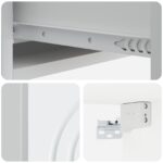 vidaXL Nástenný bočný stôl Biela 59 x 34,5 x 17 cm Kompozitné drevo – Obrázok 7