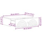 vidaXL Nástenný bočný stôl Biela 59 x 34,5 x 17 cm Kompozitné drevo – Obrázok 8