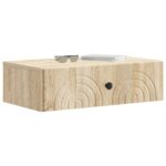 vidaXL Nástenný bočný stôl Dub sonoma 59 x 34,5 x 17 cm – Obrázok 2