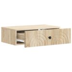 vidaXL Nástenný bočný stôl Dub sonoma 59 x 34,5 x 17 cm – Obrázok 3