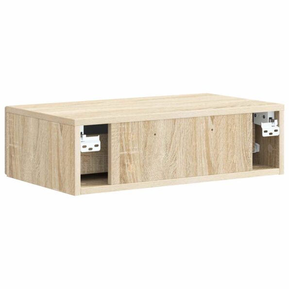 vidaXL Nástenný bočný stôl Dub sonoma 59 x 34,5 x 17 cm – Obrázok 6