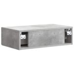 vidaXL Nástenný bočný stôl Betónovo sivá 59 x 34,5 x 17 cm – Obrázok 6