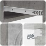 vidaXL Nástenný bočný stôl Betónovo sivá 59 x 34,5 x 17 cm – Obrázok 7