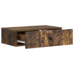 vidaXL Nástenný bočný stôl Dymový dub 59 x 34,5 x 17 cm – Obrázok 3