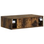 vidaXL Nástenný bočný stôl Dymový dub 59 x 34,5 x 17 cm – Obrázok 6