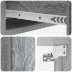 vidaXL Nástenný bočný stôl Sivá sonoma 59 x 34,5 x 17 cm – Obrázok 7