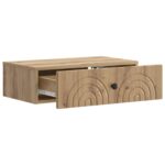 vidaXL Nástenný bočný stôl Dub artisan 59 x 34,5 x 17 cm – Obrázok 3