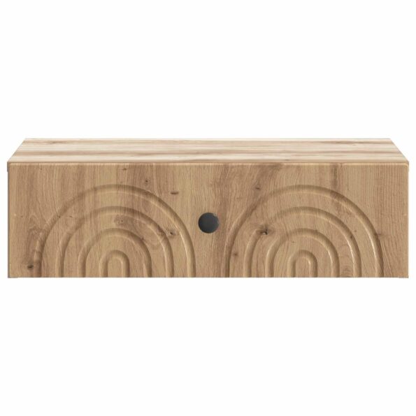 vidaXL Nástenný bočný stôl Dub artisan 59 x 34,5 x 17 cm – Obrázok 4