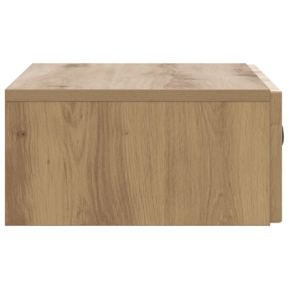 vidaXL Nástenný bočný stôl Dub artisan 59 x 34,5 x 17 cm – Obrázok 5