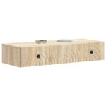 vidaXL Nástenný bočný stôl Dub sonoma 87,5 x 34,5 x 17 cm – Obrázok 2