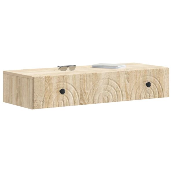 vidaXL Nástenný bočný stôl Dub sonoma 87,5 x 34,5 x 17 cm – Obrázok 2