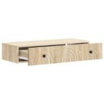 vidaXL Nástenný bočný stôl Dub sonoma 87,5 x 34,5 x 17 cm – Obrázok 3