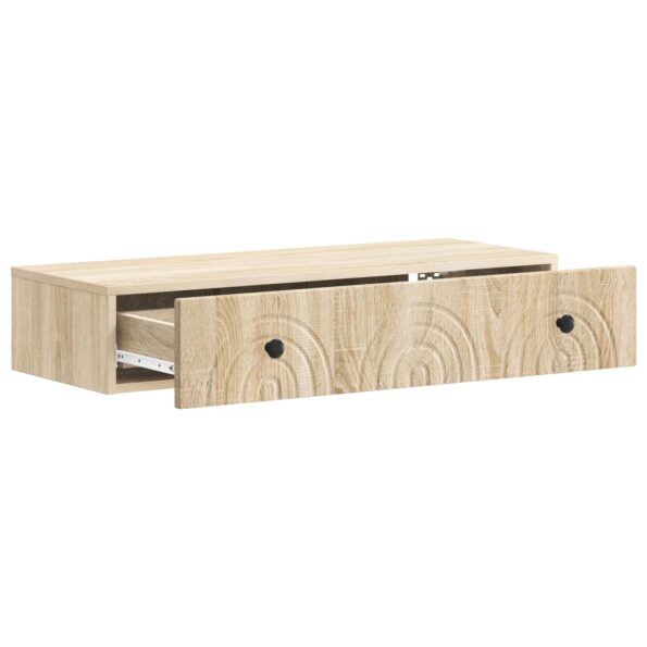 vidaXL Nástenný bočný stôl Dub sonoma 87,5 x 34,5 x 17 cm – Obrázok 3
