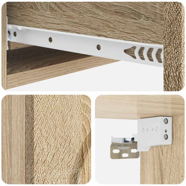 vidaXL Nástenný bočný stôl Dub sonoma 87,5 x 34,5 x 17 cm – Obrázok 7