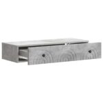 vidaXL Nástenný bočný stôl Betónovo sivá 87,5 x 34,5 x 17 cm – Obrázok 3