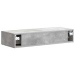 vidaXL Nástenný bočný stôl Betónovo sivá 87,5 x 34,5 x 17 cm – Obrázok 6