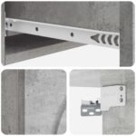 vidaXL Nástenný bočný stôl Betónovo sivá 87,5 x 34,5 x 17 cm – Obrázok 7