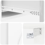 vidaXL Nástenný bočný stôl Biela s vysokým leskom 87,5 x 34,5 x 17 cm – Obrázok 7
