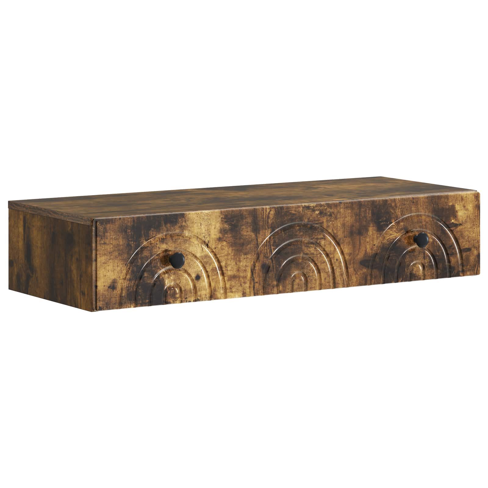 898160_1.jpg vidaXL Nástenný bočný stôl Dymový dub 87,5 x 34,5 x 17 cm – Obrázok 1