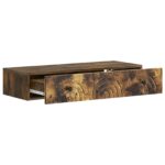 vidaXL Nástenný bočný stôl Dymový dub 87,5 x 34,5 x 17 cm – Obrázok 3
