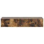 vidaXL Nástenný bočný stôl Dymový dub 87,5 x 34,5 x 17 cm – Obrázok 4
