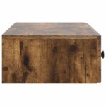 vidaXL Nástenný bočný stôl Dymový dub 87,5 x 34,5 x 17 cm – Obrázok 5