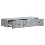 vidaXL Nástenný bočný stôl Sivá sonoma 87,5 x 34,5 x 17 cm – Obrázok 3