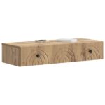 vidaXL Nástenný bočný stôl Dub artisan 87,5 x 34,5 x 17 cm – Obrázok 2