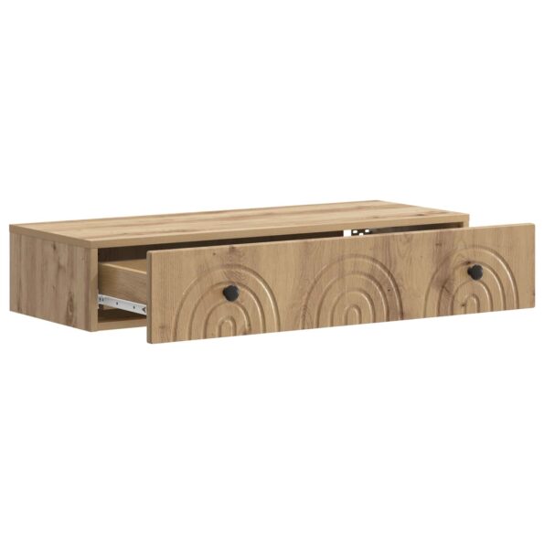 vidaXL Nástenný bočný stôl Dub artisan 87,5 x 34,5 x 17 cm – Obrázok 3