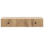 vidaXL Nástenný bočný stôl Dub artisan 87,5 x 34,5 x 17 cm – Obrázok 4