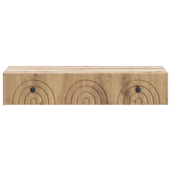 vidaXL Nástenný bočný stôl Dub artisan 87,5 x 34,5 x 17 cm – Obrázok 4