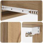 vidaXL Nástenný bočný stôl Dub artisan 87,5 x 34,5 x 17 cm – Obrázok 7