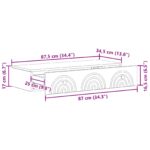 vidaXL Nástenný bočný stôl Dub artisan 87,5 x 34,5 x 17 cm – Obrázok 9
