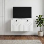 vidaXL Nástenná TV skrinka Biela 59,5 x 41 x 30 cm Kompozitné drevo – Obrázok 4