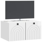 vidaXL Nástenná TV skrinka Biela s vysokým leskom 59,5 x 41 x 30 cm – Obrázok 3
