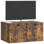 vidaXL Nástenná TV skrinka Nástenný Dymový dub 59,5 x 41 x 30 cm – Obrázok 3