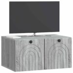 vidaXL Nástenná TV skrinka Nástenný Sivá sonoma 59,5 x 41 x 30 cm – Obrázok 3