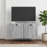 vidaXL Nástenná TV skrinka Nástenný Sivá sonoma 59,5 x 41 x 30 cm – Obrázok 4