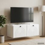vidaXL Nástenná TV skrinka Biela 78,5 x 41 x 30 cm Kompozitné drevo – Obrázok 4