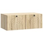 vidaXL Nástenná TV skrinka Nástenný Dub sonoma 78,5 x 41 x 30 cm – Obrázok 2